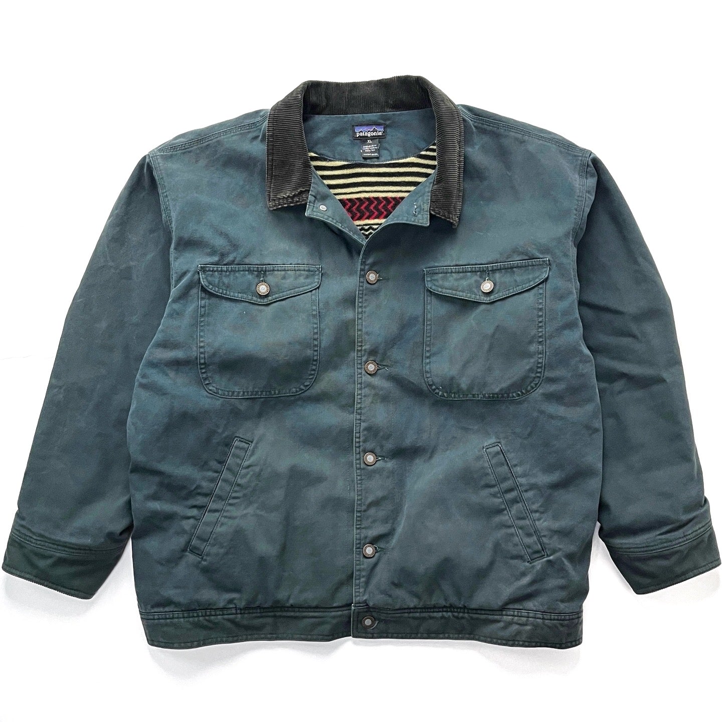 1995 Patagonia Blanket-Lined Canvas Nuevo Range Jacket, Carbon (XL)