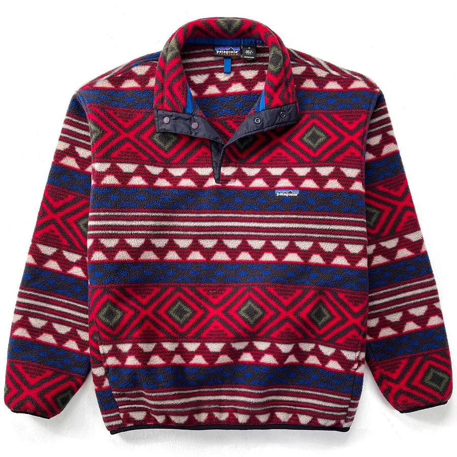 1996 Patagonia Printed Synchilla Snap-T, Saltillo: Burnt Chili (M)
