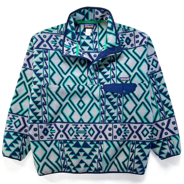 2014 Patagonia Printed Synchilla Snap-T, Montana Siete: Grey (L/XL)