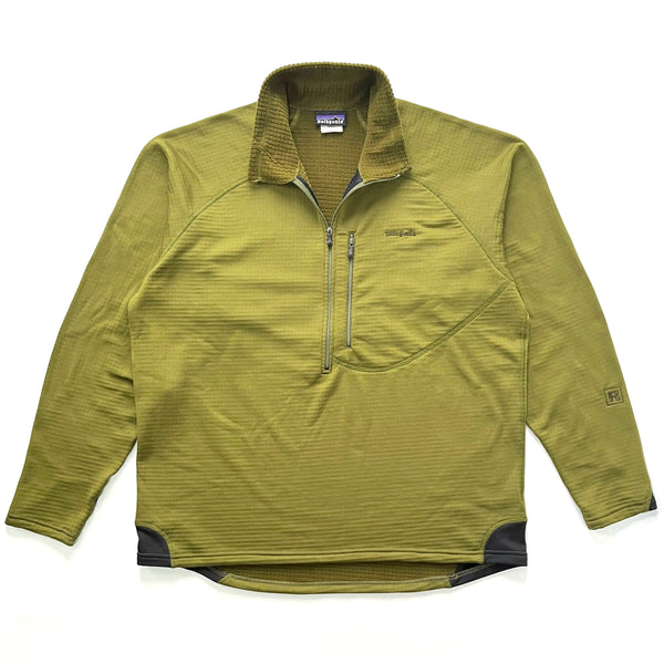 2005 Patagonia R1 Half-Zip Grid-Fleece Pullover, Olive Green (XL)