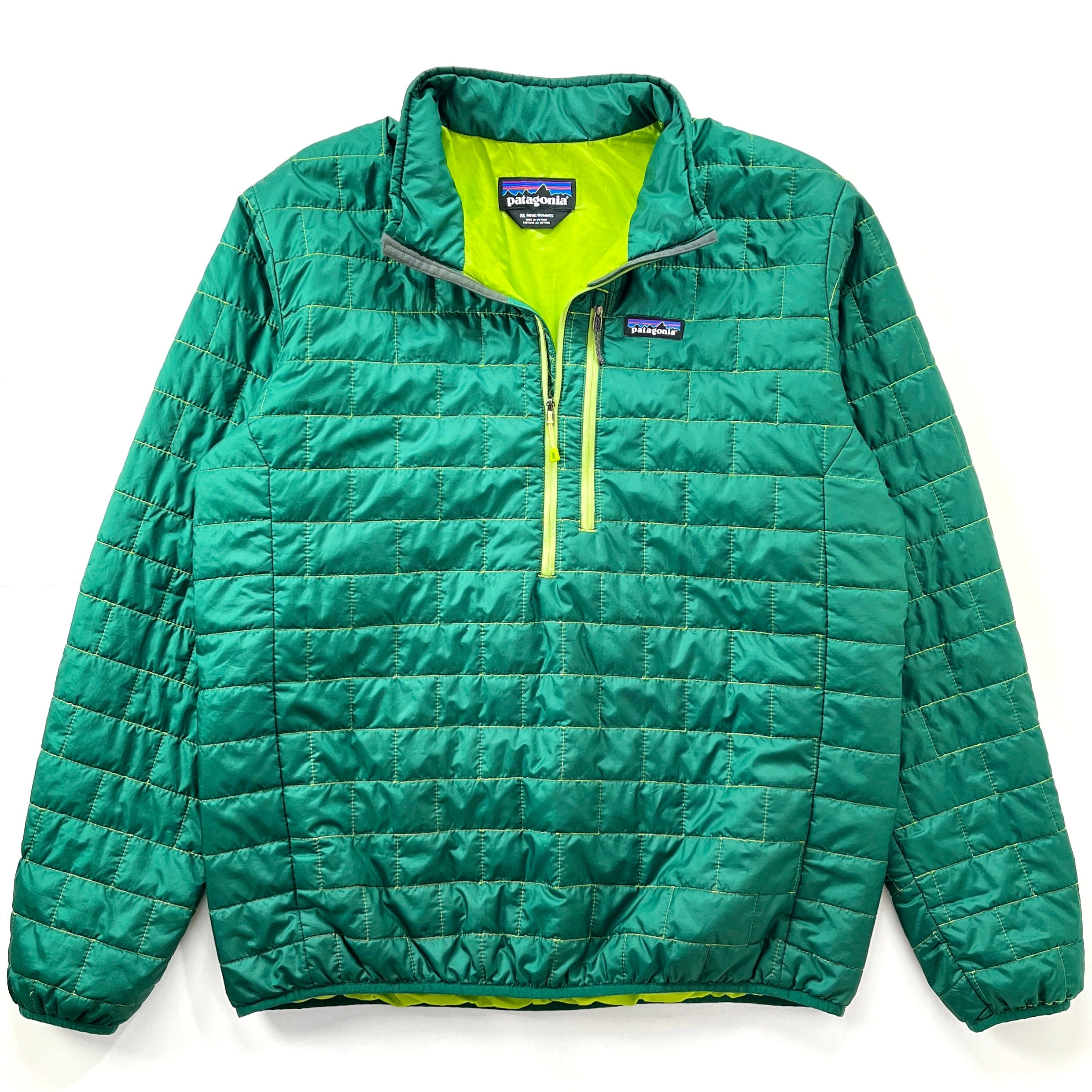 2015 Patagonia Mens Nano Puff Insulated Half-Zip Pullover, Arbor Green (XL)