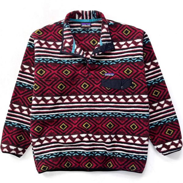 2016 Patagonia Printed Synchilla Snap-T, Saltillo: Cinder Red (L/XL)
