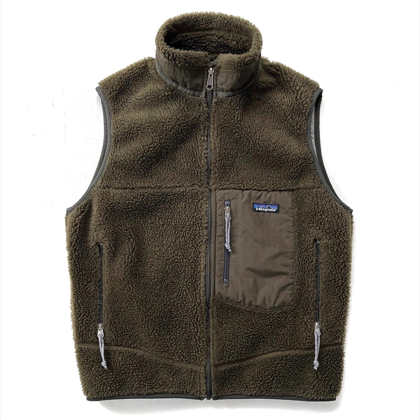 2001 Patagonia Made In The U.S.A. Retro-X Vest, Brown Olive (M)