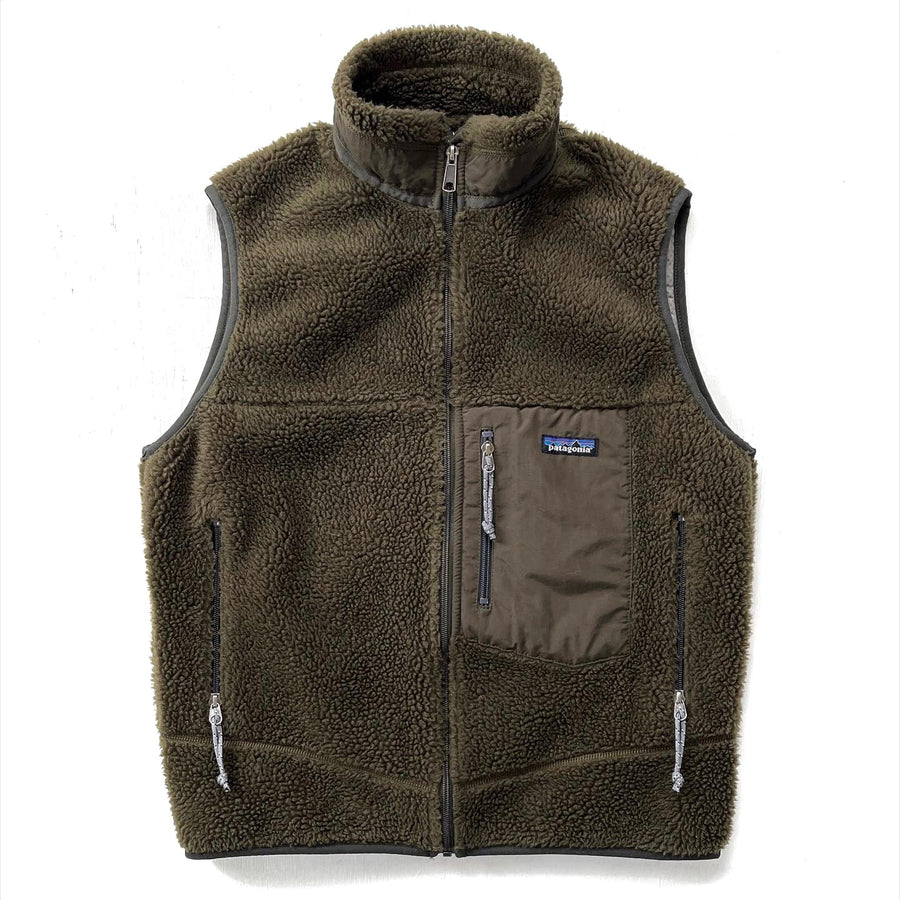 2001 Patagonia Made In The U.S.A. Retro-X Vest, Brown Olive (M)