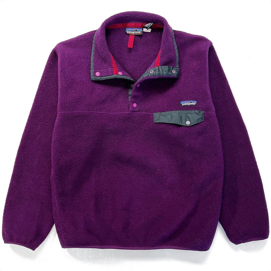 1998 Patagonia Synchilla Snap-T Pullover, Boysenberry & Carbon (S)