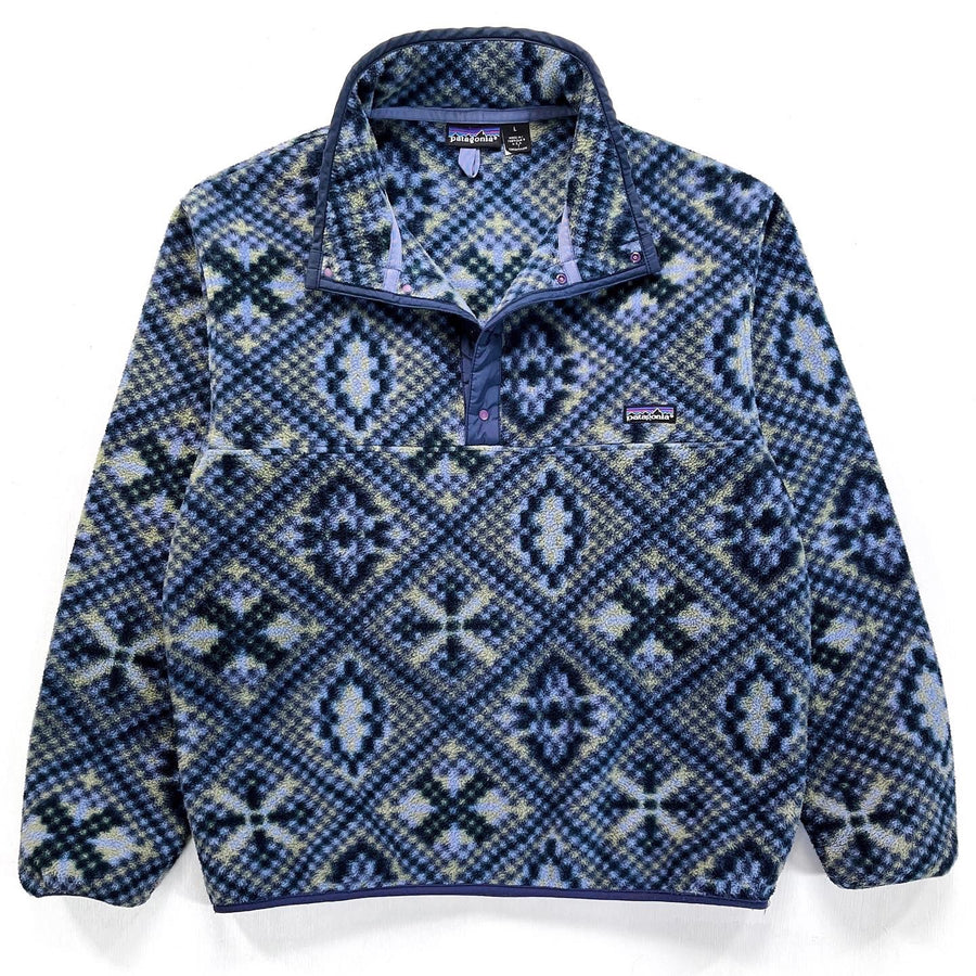 1992 Patagonia Printed Synchilla Snap-T, Mosaic: Seaweed (L)