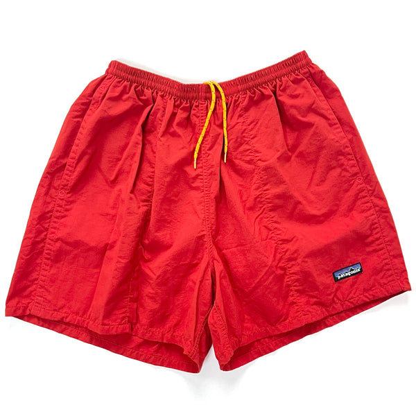 2003 Patagonia Mens 5” Nylon Baggies Shorts, Copper Red (M)