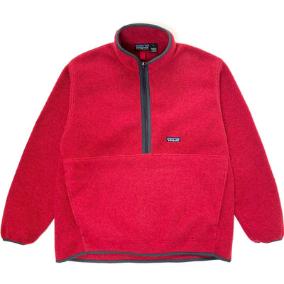 Patagonia (Vintage) — 1999 Patagonia Synchilla Marsupial Fleece Pullover, Burnt Chili (L)