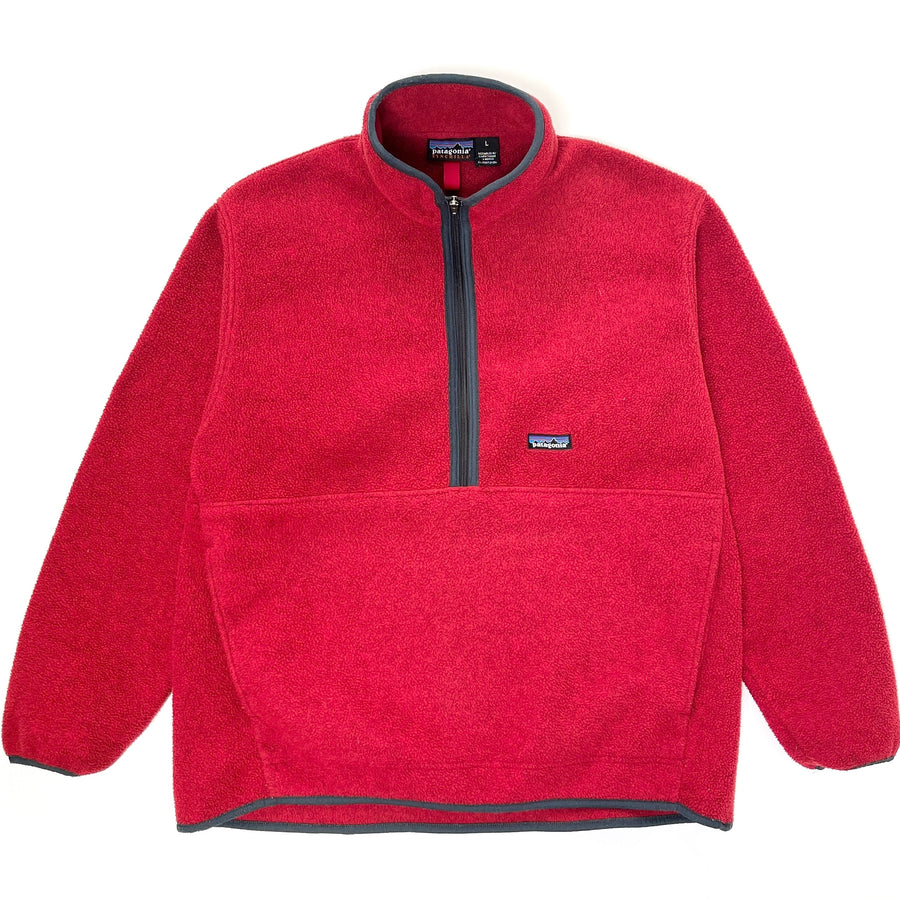 Patagonia (Vintage) — 1999 Patagonia Synchilla Marsupial Fleece Pullover, Burnt Chili (L)