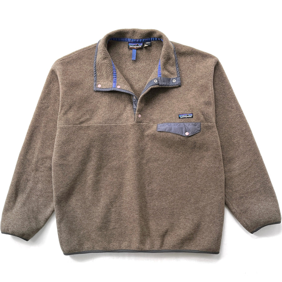 1998 Patagonia Synchilla Snap-T Pullover, Iced Mocha Overdye (XL)