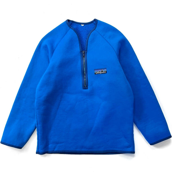 1982 Patagonia Lightweight Flex Pile Half-Zip Pullover, Bright Blue (S)