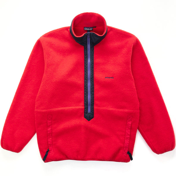 1989 Patagonia Made In The U.S.A. Synchilla Sweater, Red / Purple (L)