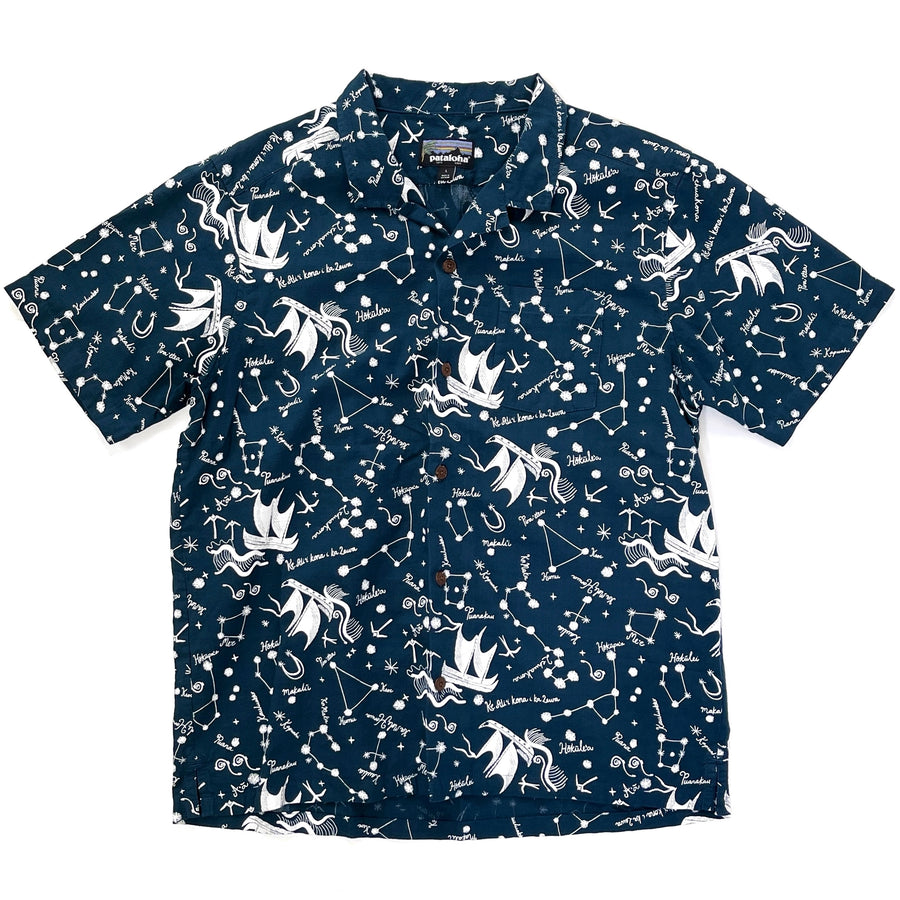 2023 Patagonia Limited Edition Pataloha Print Shirt, Ho'okele: Tidepool Blue (L)