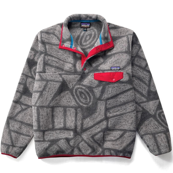 2015 Patagonia Printed Synchilla Snap-T, Shale: Forge Grey (M)