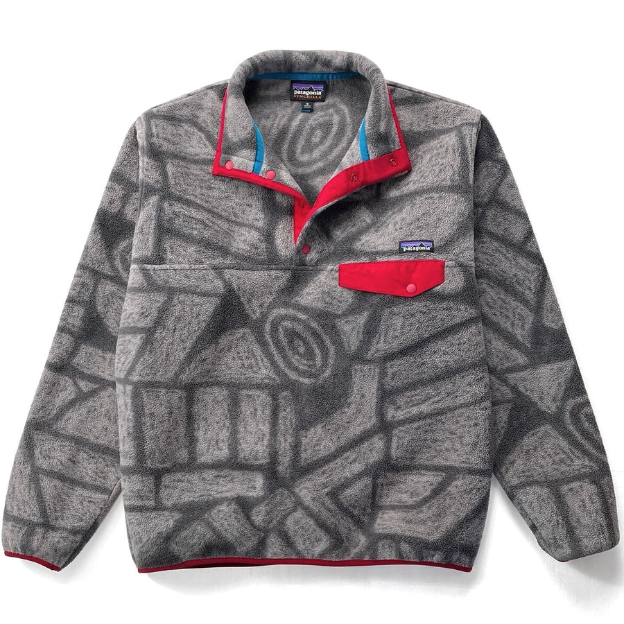 2015 Patagonia Printed Synchilla Snap-T, Shale: Forge Grey (M)