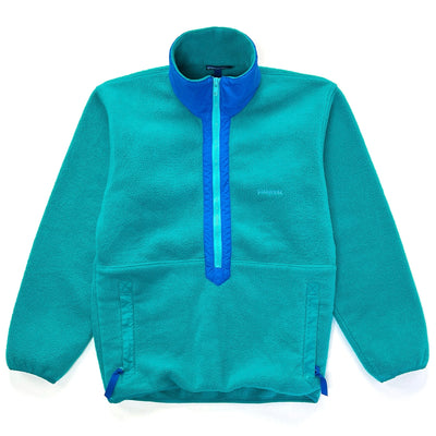 1989 Patagonia Made In The U.S.A. Half-Zip Synchilla Sweater, Emerald (S)