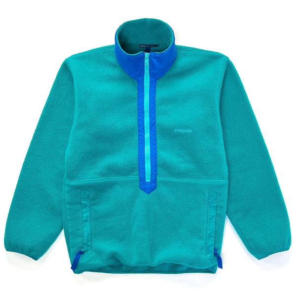 1989 Patagonia Made In The U.S.A. Half-Zip Synchilla Sweater, Emerald (S)