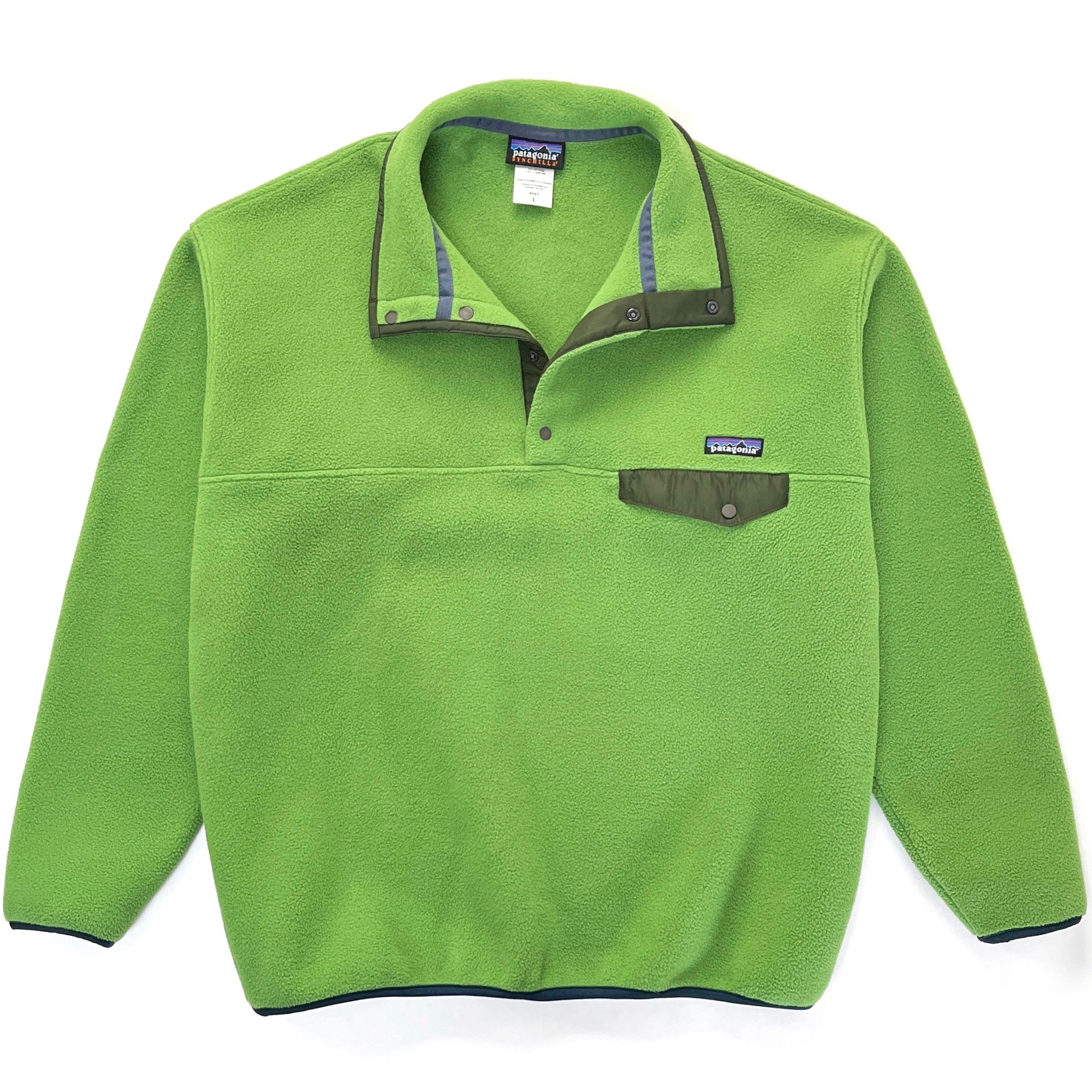 2007 Patagonia Synchilla Snap-T Fleece Pullover, Leaf Green (L/XL)