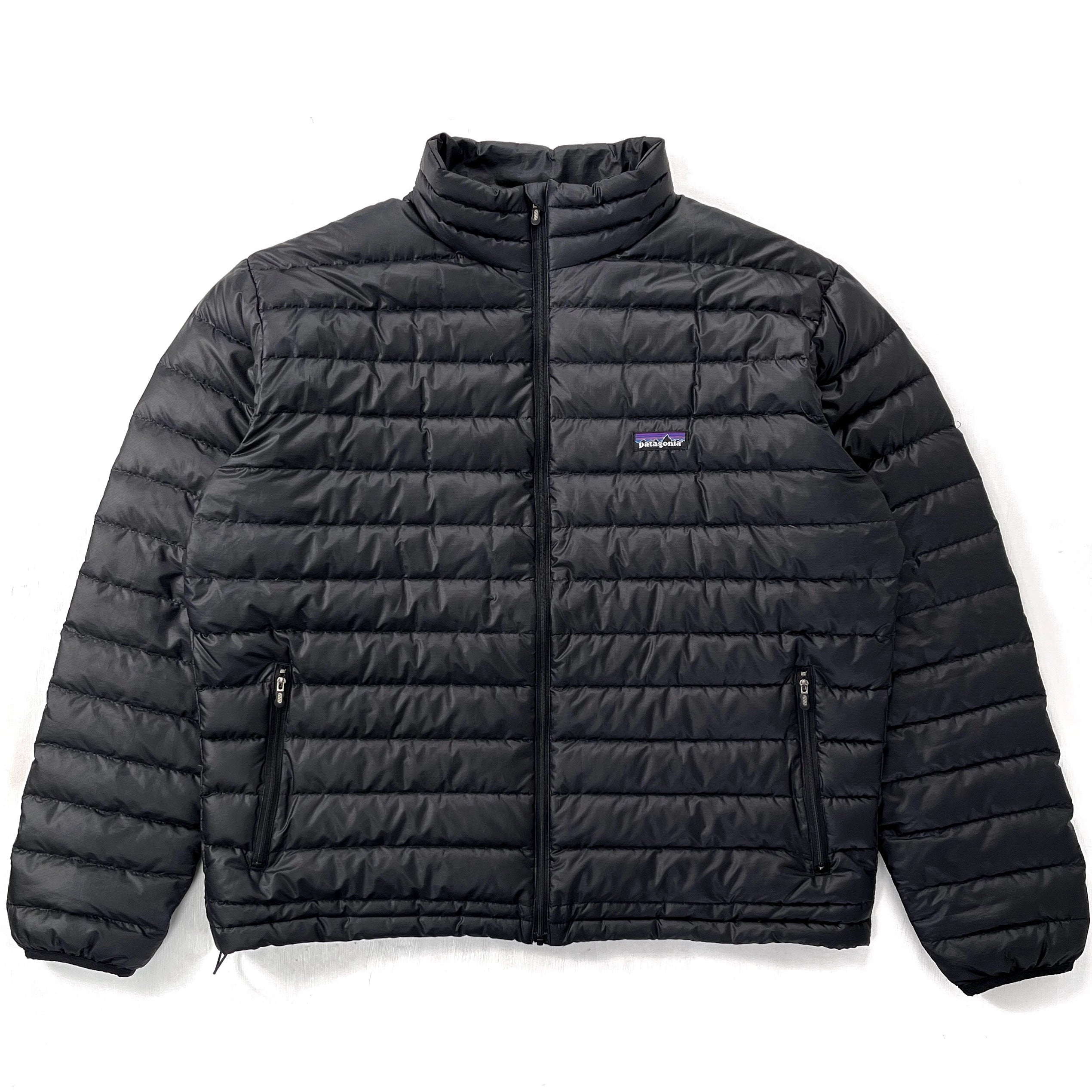 2007 Patagonia Mens Ripstop Polyester Down Sweater, Black (L)