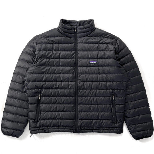 2007 Patagonia Mens Ripstop Polyester Full-Zip Down Jacket, Black (L)