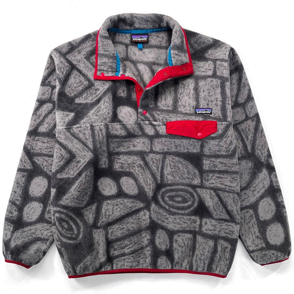 2015 Patagonia Printed Synchilla Snap-T, Shale: Forge Grey (L)