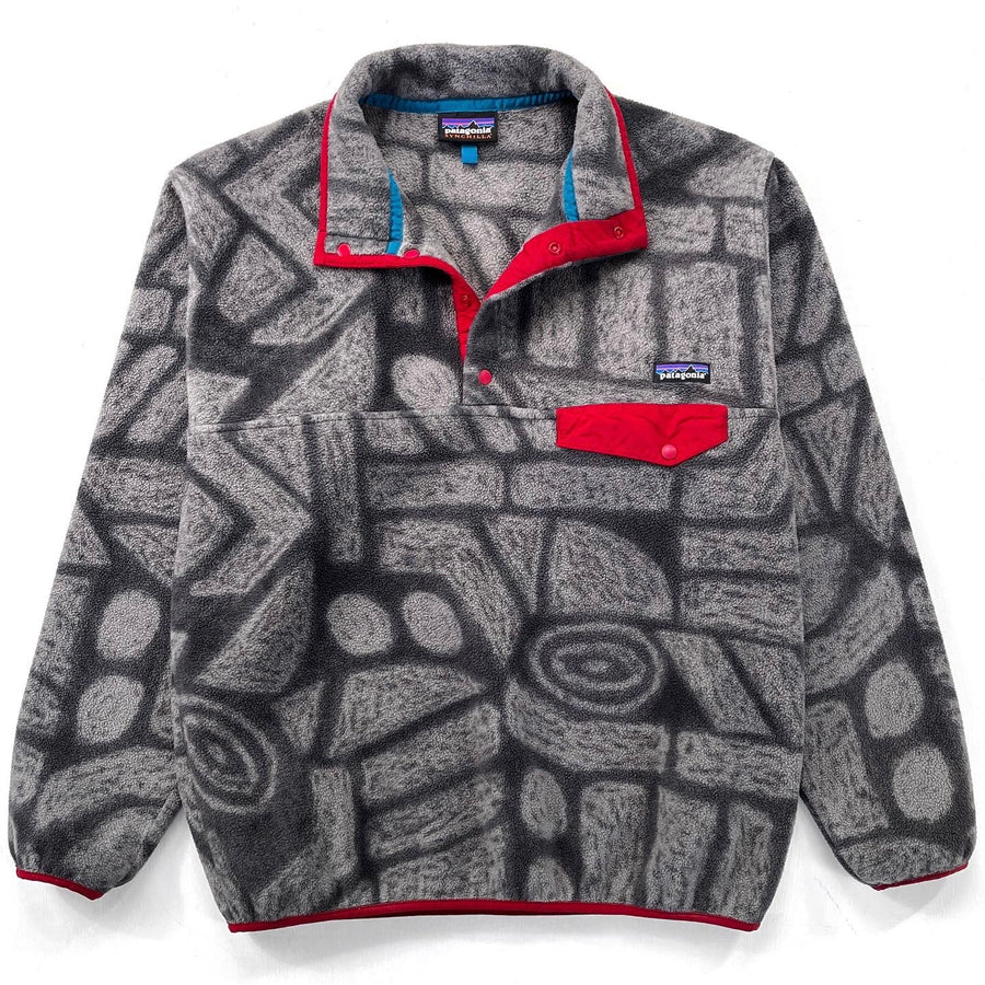 2015 Patagonia Printed Synchilla Snap-T, Shale: Forge Grey (L)
