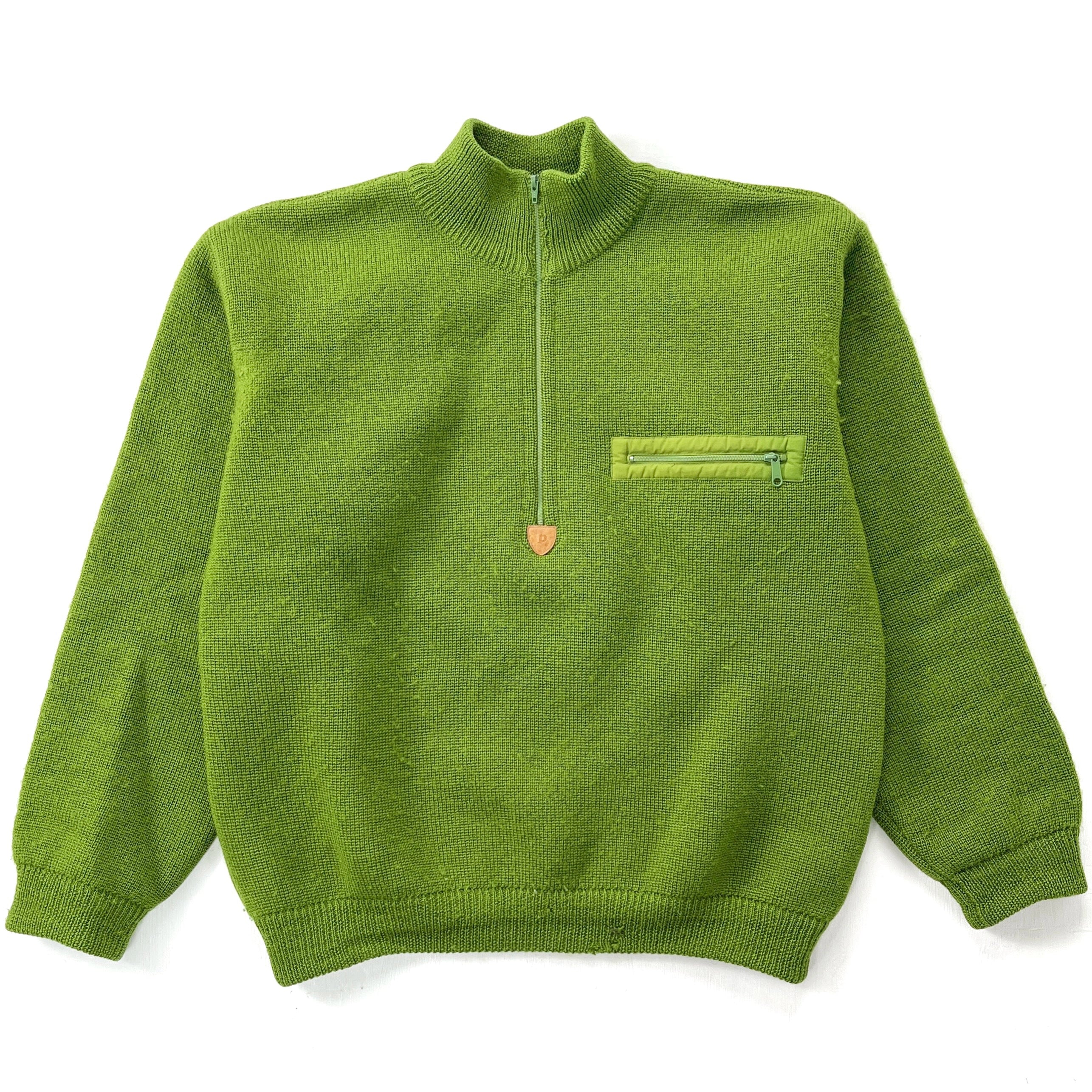 1991 Patagonia Alpiniste Heavy Merino Wool Sweater, Pine (M)