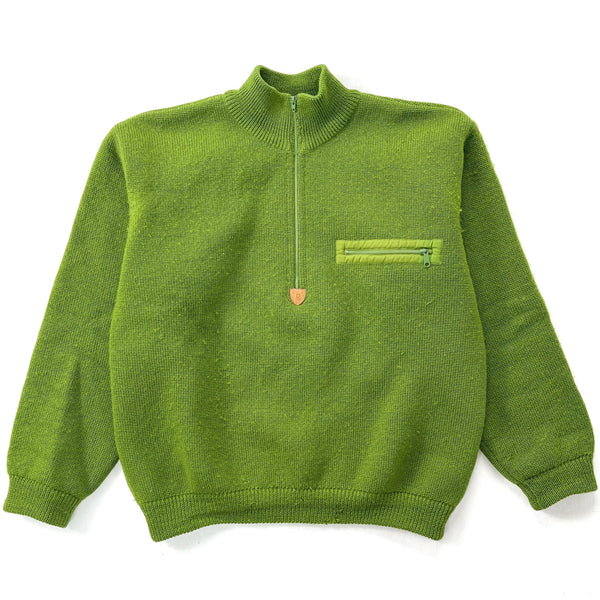 1991 Patagonia Merino Wool Half-Zip Alpiniste Sweater, Pine (M)