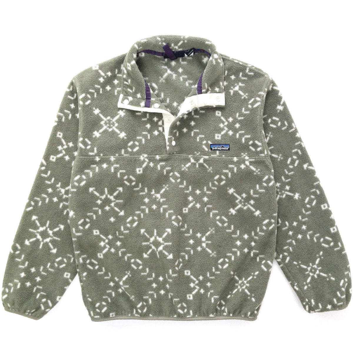 1994 Patagonia Made In The U.S.A. Printed Synchilla Snap-T, Sno: Chaparral (S)
