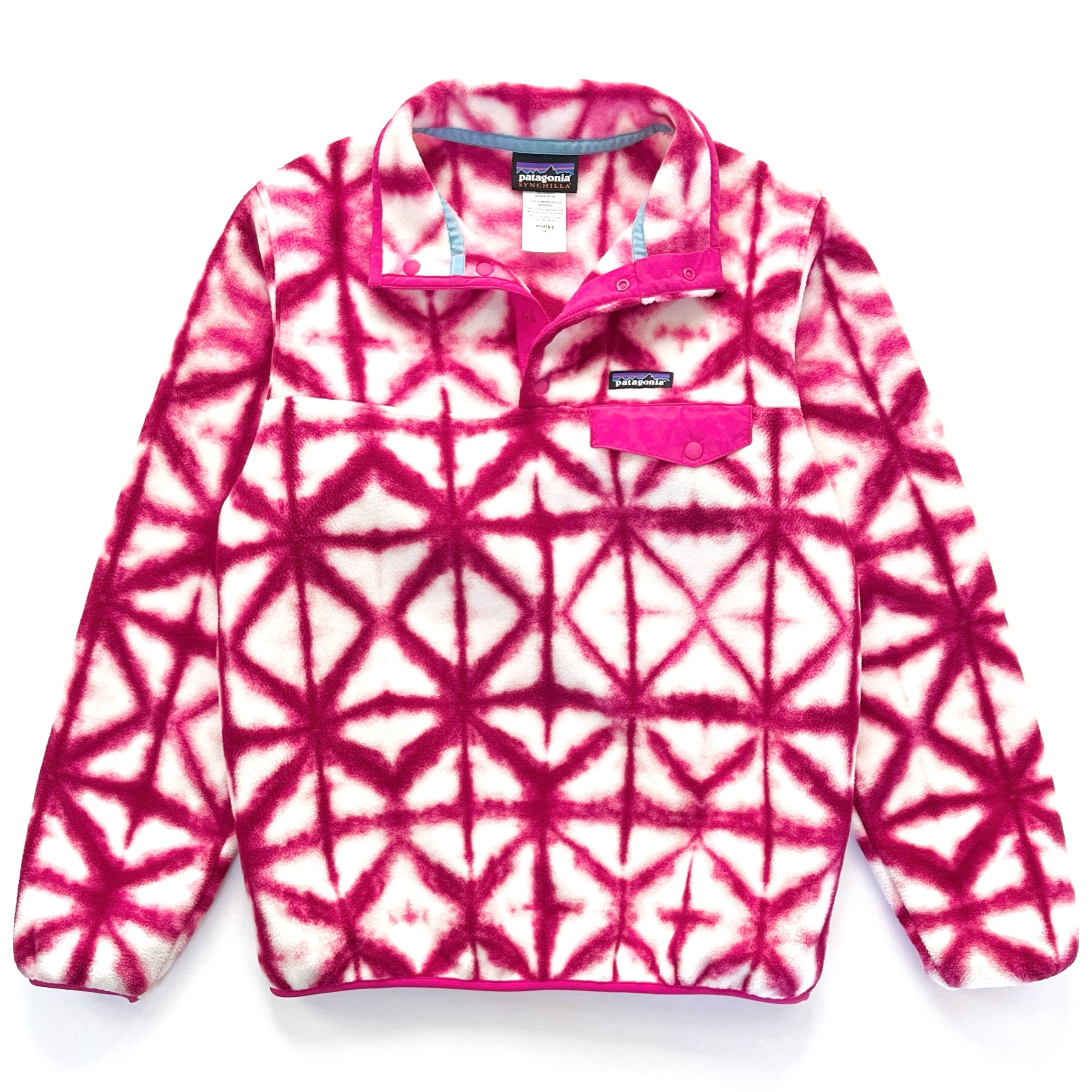 2015 Patagonia Womens Synchilla Snap-T, Diamond Dancer: Radiant Magenta (M)