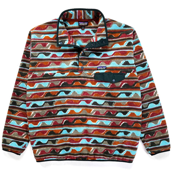 2016 Patagonia Printed Synchilla Snap-T, Delta: Cinder Red (XL)