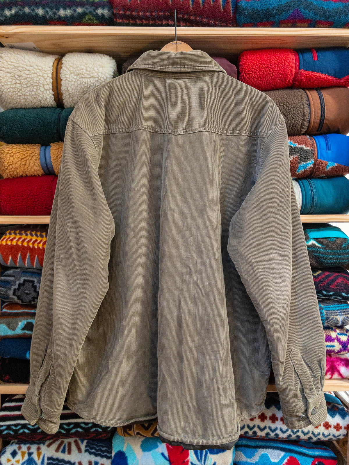 2008 Patagonia Corduroy Insulated Western Shirt Jacket, Dusty Brown (L)