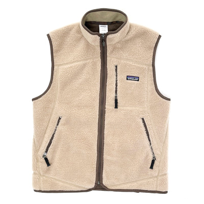 2006 Patagonia Lost Arrow Retro Pile Full-Zip Fleece Vest, Natural (M)