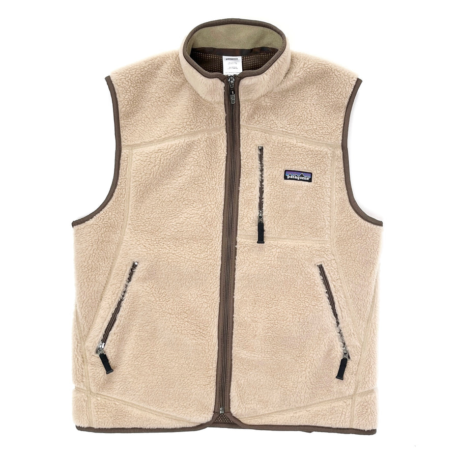 2006 Patagonia Lost Arrow Retro Pile Full-Zip Fleece Vest, Natural (M)