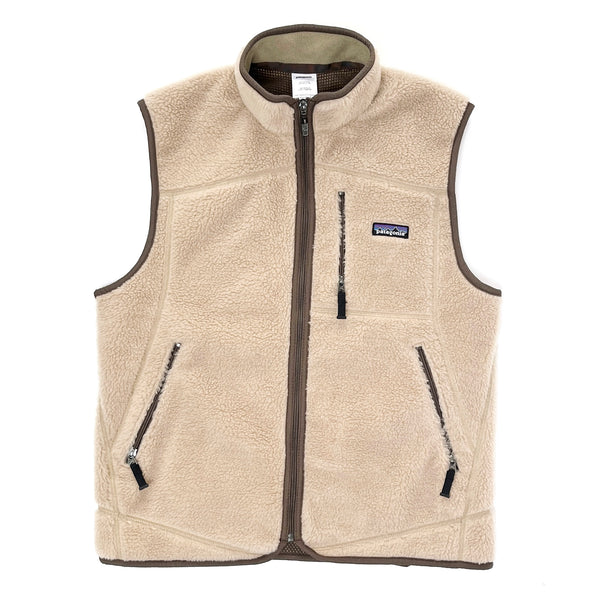 2006 Patagonia Lost Arrow Retro Pile Full-Zip Fleece Vest, Natural (M)