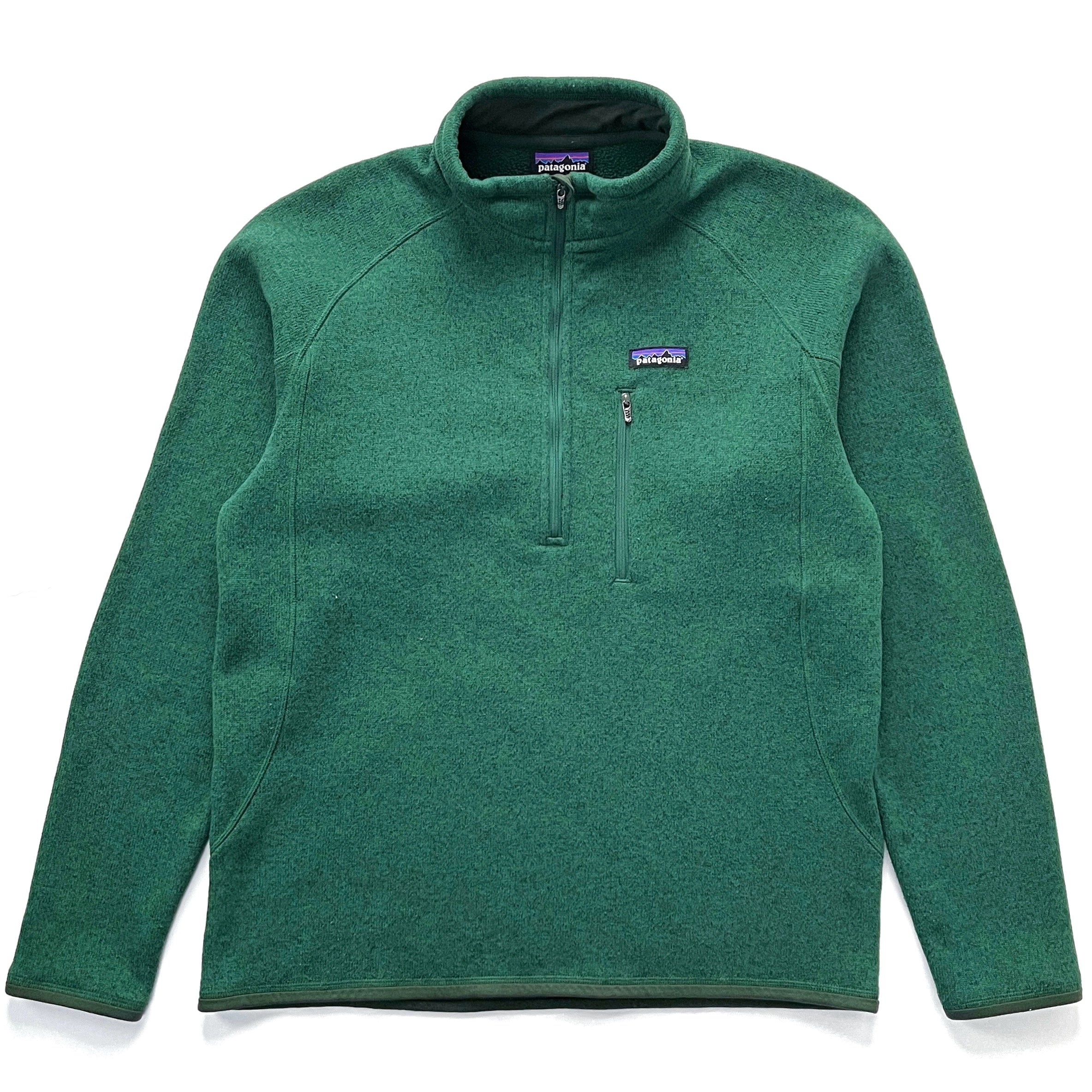 2014 Patagonia Mens Better Sweater 1/4-Zip Fleece Jacket, Dark Green (M/L)