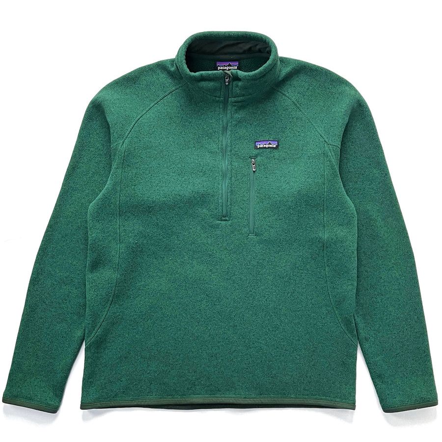 2014 Patagonia Mens Better Sweater 1/4-Zip Fleece Jacket, Dark Green (M/L)