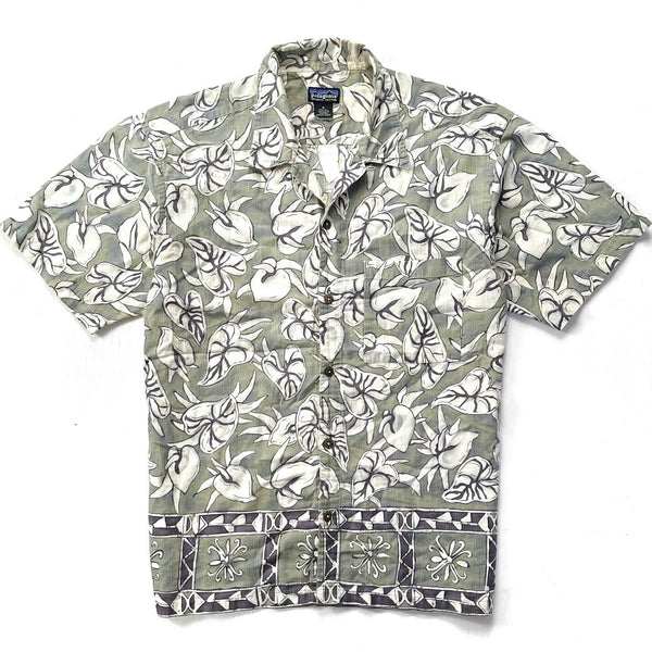 2001 Patagonia Mens A/C Print Shirt, Tonga Border: Sagebrush (M)