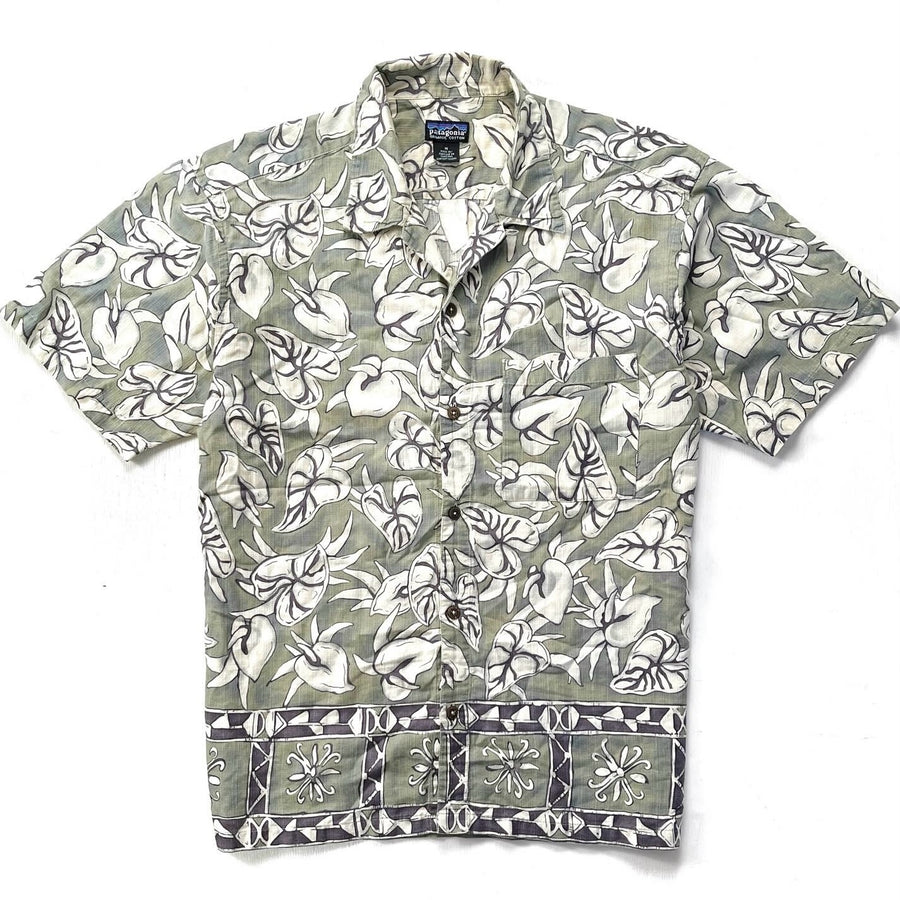 2001 Patagonia Mens A/C Print Shirt, Tonga Border: Sagebrush (M)