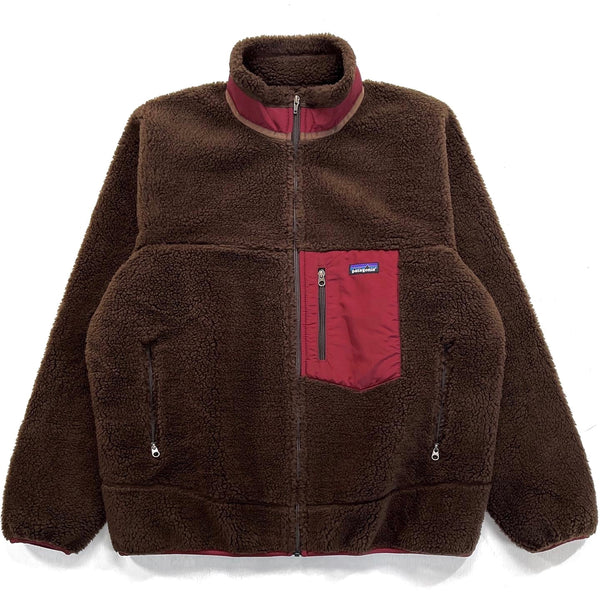 2011 Patagonia Retro-X Jacket, Black Oak & Pomegranate (XL)