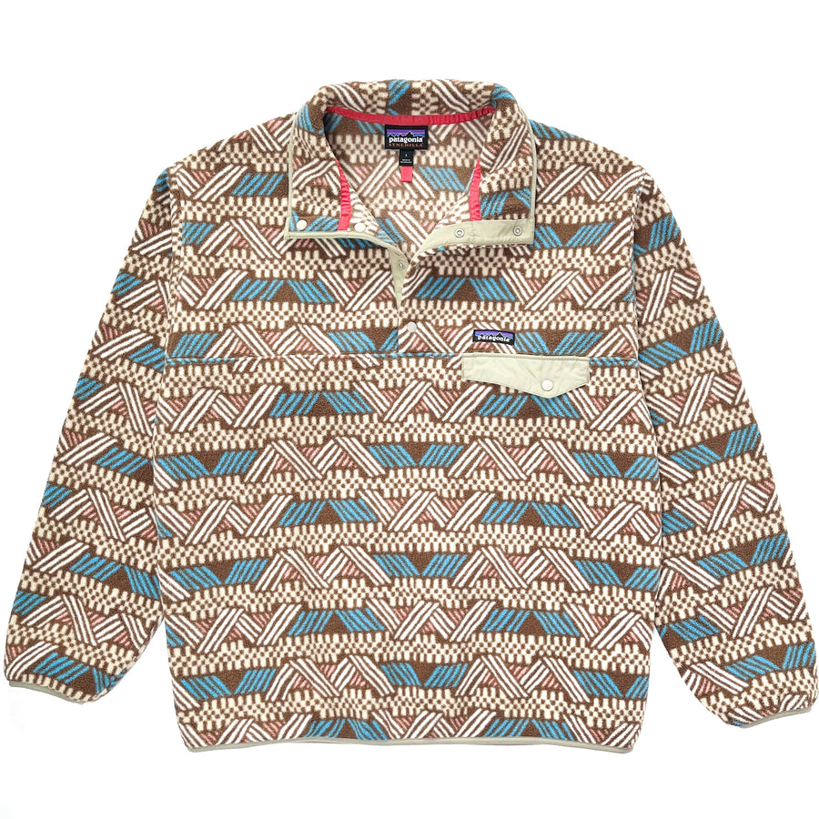 Patagonia (Modern) — 2018 Patagonia Printed Synchilla Snap-T Pullover, Cliffside Stout (L/XL)