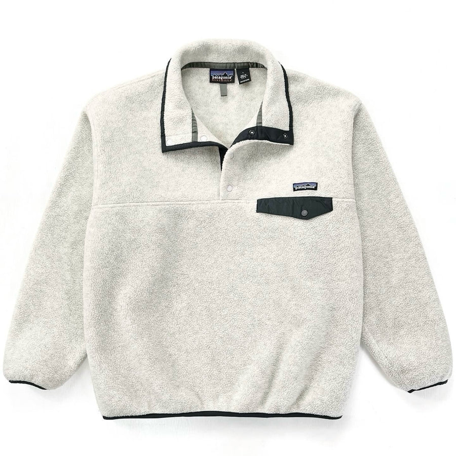 1998 Patagonia Synchilla Snap-T, Oatmeal Heather & Carbon (L)
