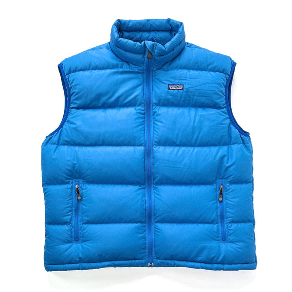 2005 Patagonia Mens Hi-Loft Ripstop Down Vest, Marina Blue (XL)