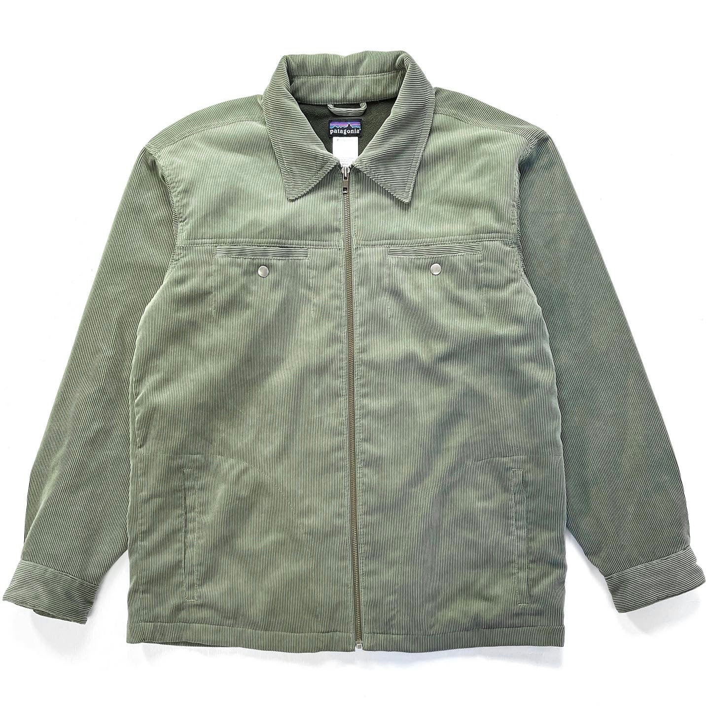 2007 Patagonia Mens Fleece-Lined Corduroy Jacket, Green (M)