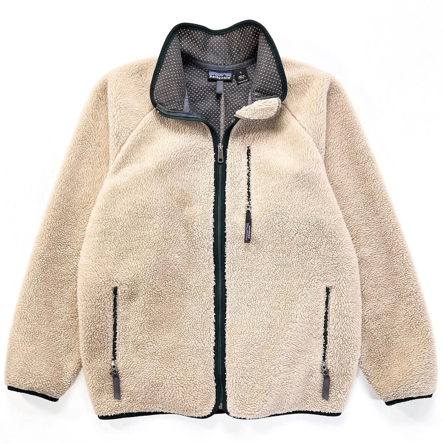 1997 Patagonia Retro Pile Fleece Cardigan, Natural & Hunter (L/XL)
