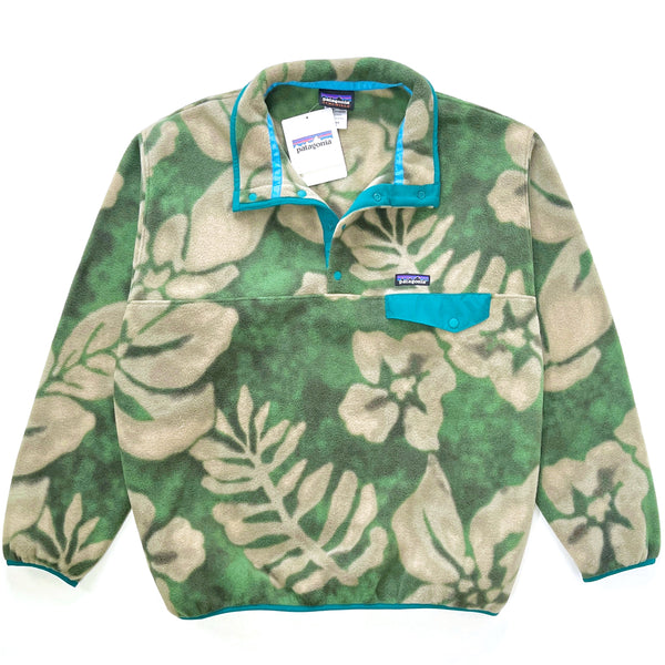 2015 Patagonia Printed Synchilla Snap-T, Spice Garden: Camp Green (XL) *NWT*