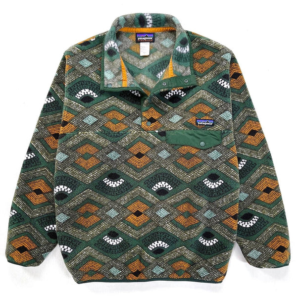 2014 Patagonia Printed Synchilla Snap-T, Slowfoot: Fatigue Green (S)