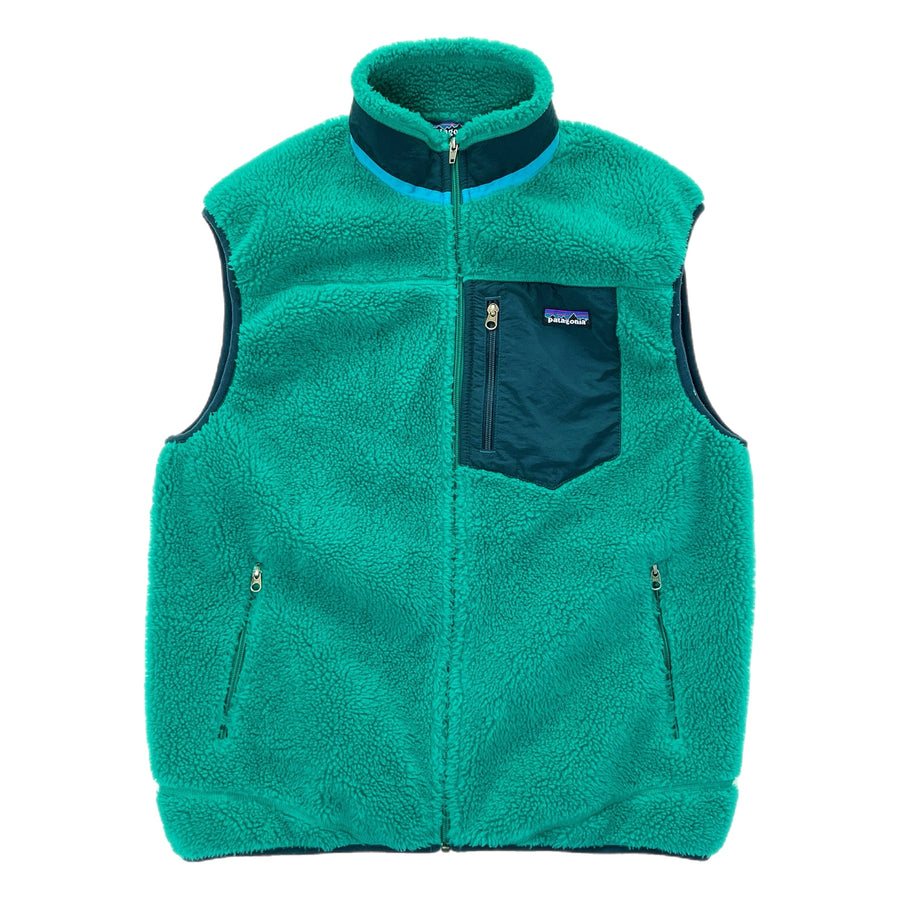 2012 Patagonia Classic Retro-X Full-Zip Fleece Vest, Ginkgo Green (L)