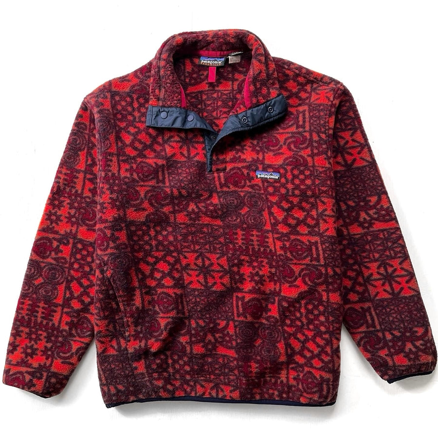 1997 Patagonia Printed Snap-T, Ghana Gourds: Spiced Orange (S)