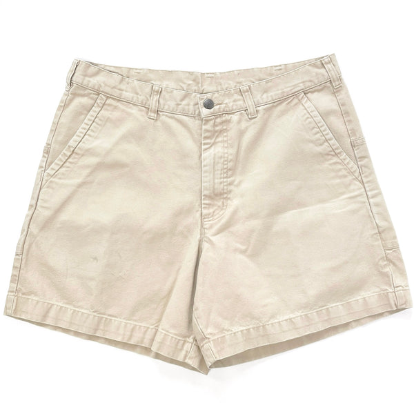 2013 Patagonia Mens 5” Cotton Canvas Stand Up Shorts, Light Tan (36)